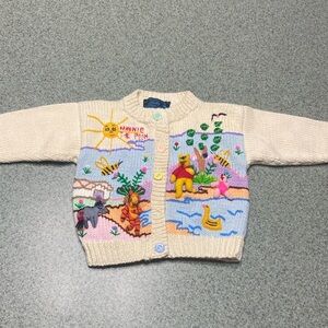 Vintage Winnie The Pooh Cardigan 2T Handmade Fairy Tales On Parade